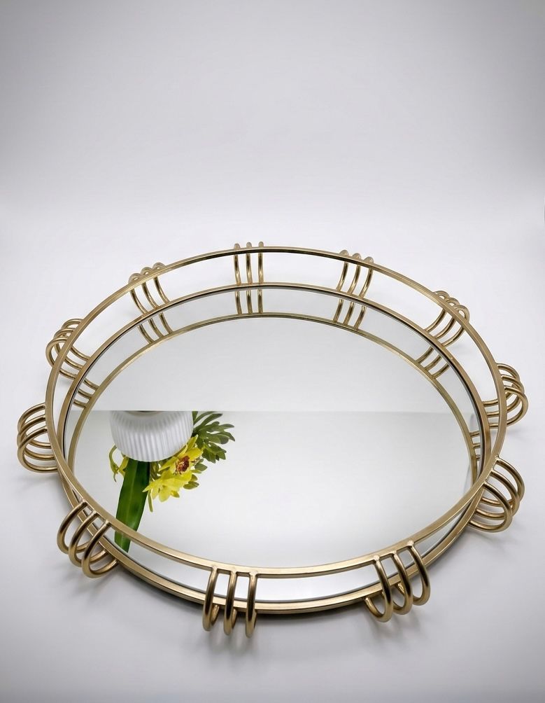 Mirror Round Metal Tray