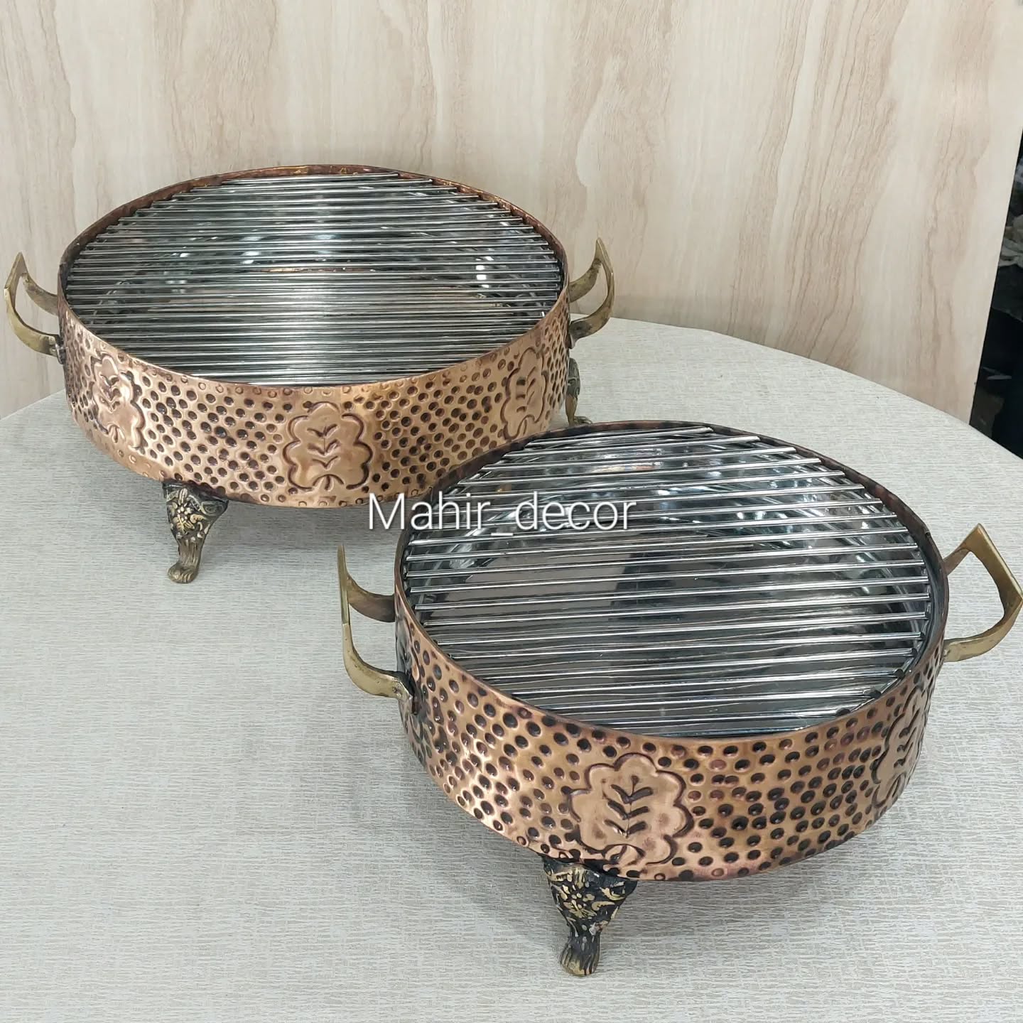 Copper serving grills