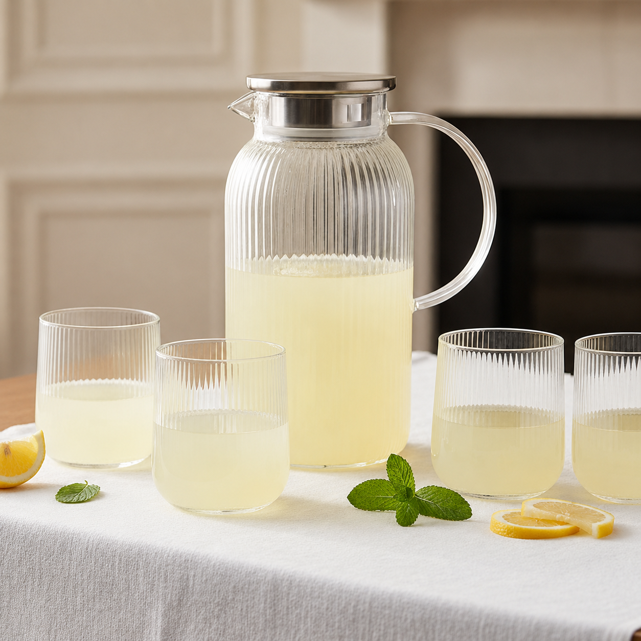 Water set with 4 glasses