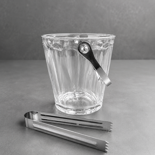 Crystal Clear Glass Ice Bucket