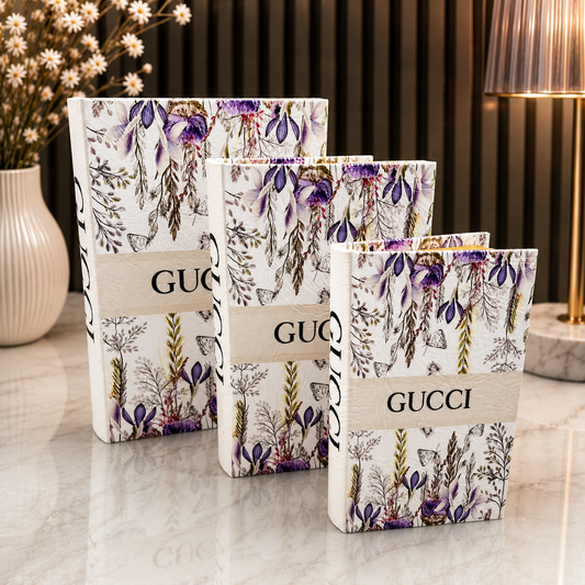 Gucci Floral Decorative Book & Storage Box 3PC-SET
