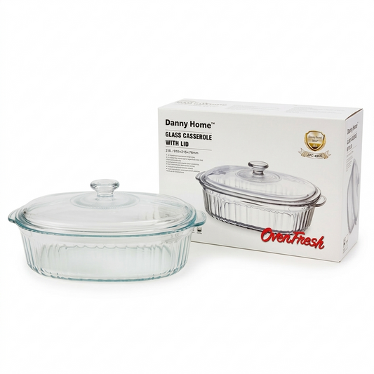 Danny Home Glass Casserole with Lid 2.8L
