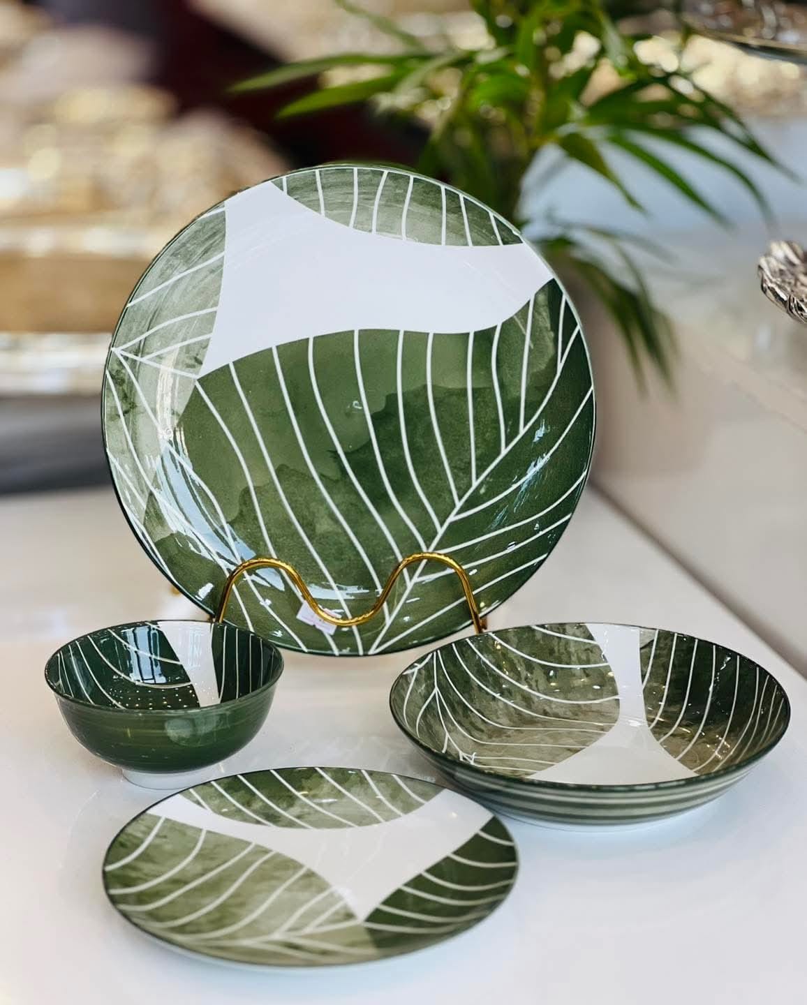 Tropical Leaf breakfast set