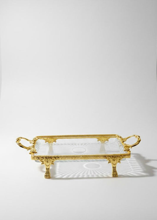 Crystal serving platter