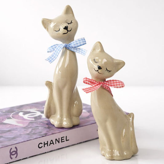 Glossy Cat Couple - 2pc Set