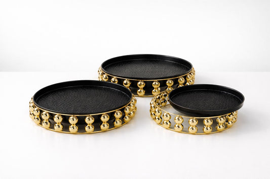 Decorative Bobble Tray Set 3PC