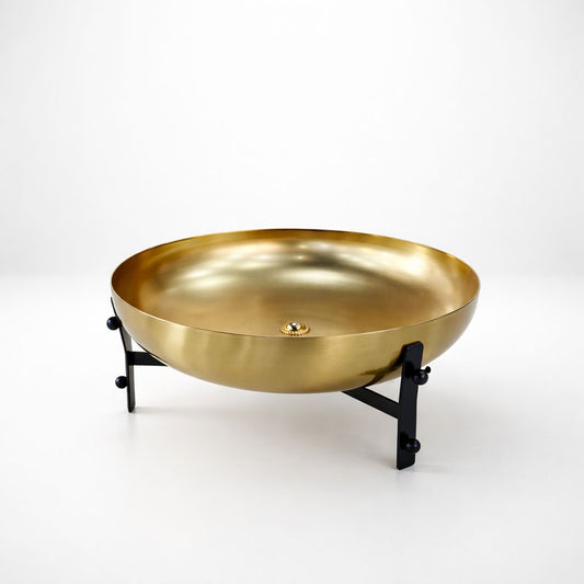 Golden Serving Bowl