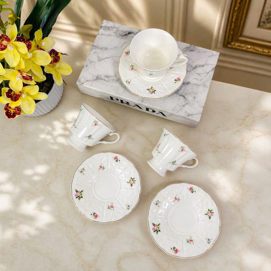 Floral Tea Cup & Saucer Set