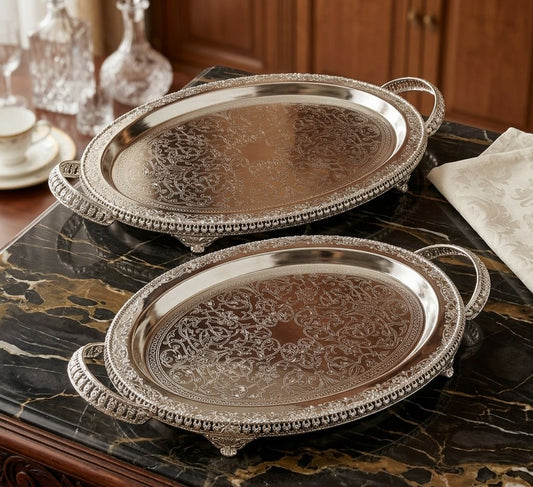 Silver Oval Serving Platter