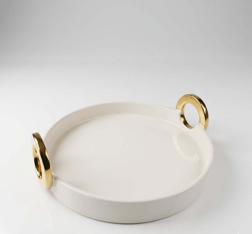 Luxe Serving Platter - Gold Handle