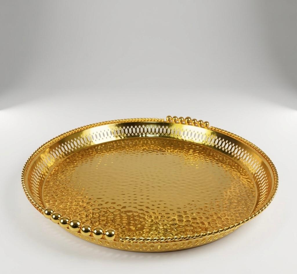 Hammered Golden Serving Platter