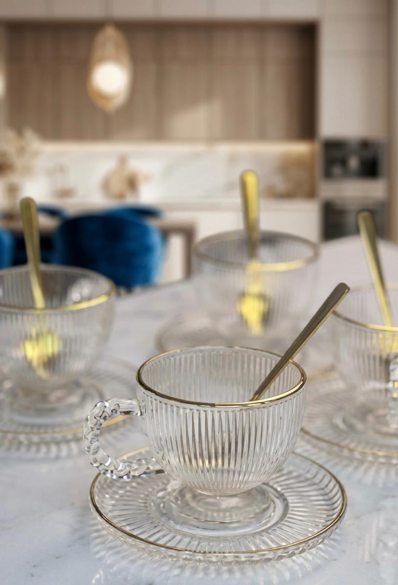 Vertical Stripe Cup & Saucer
