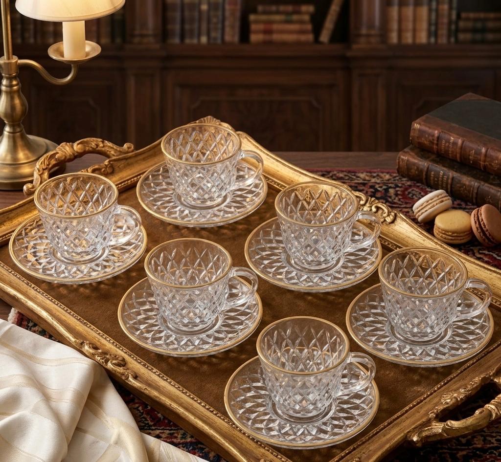 Diamond Coffee & Tea Cup Set