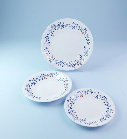 Danny Home Blue Bloom Plate set 18PC