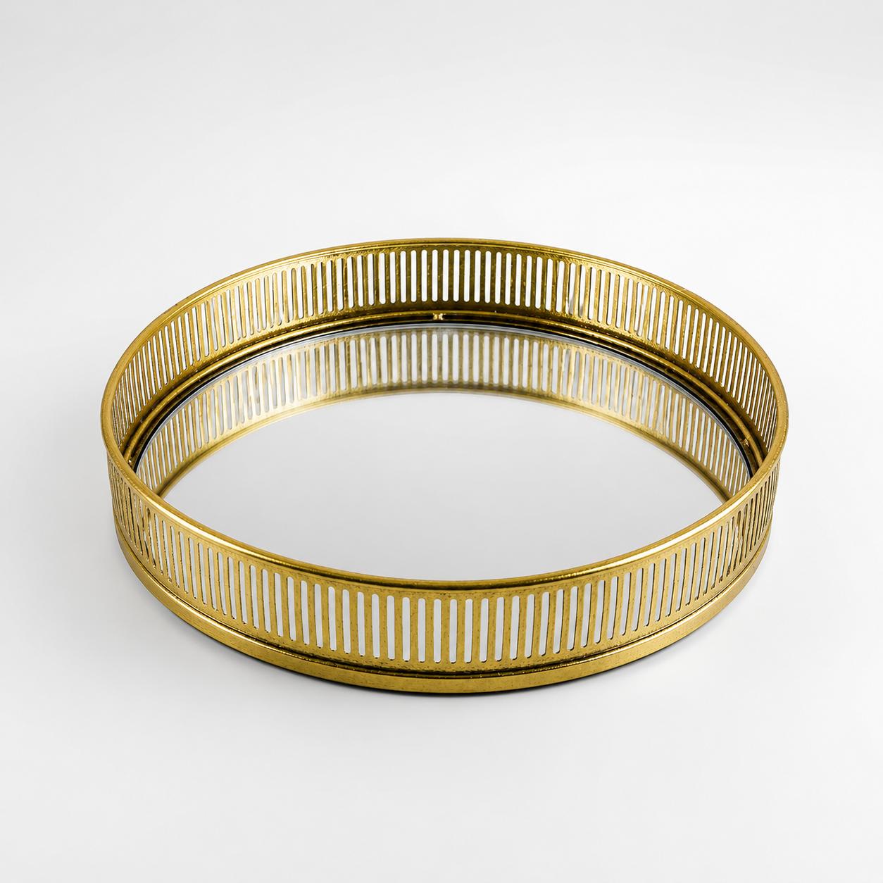 Royal Gold Mirror Metal Tray