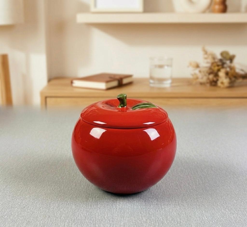 Ceramic Apple-Shaped Jar