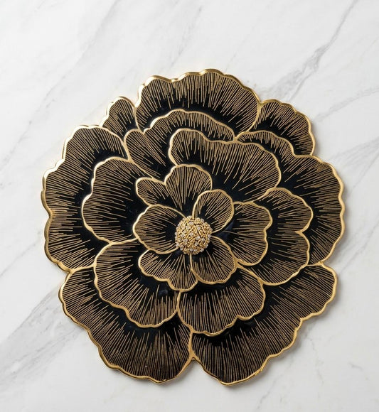 Golden Petal Blossom Placemat