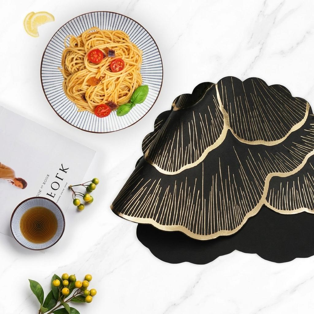 Golden Petal Blossom Placemat