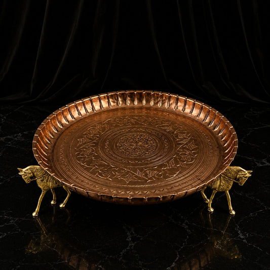 Royal Horse Copper Serving Platter