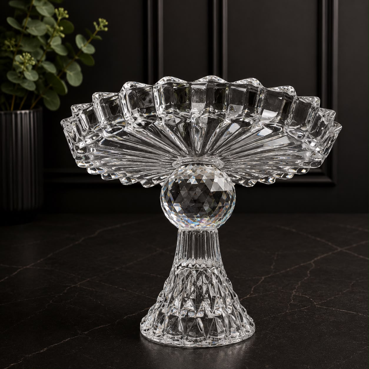Crystal Pedestal Decorative Serving Stand