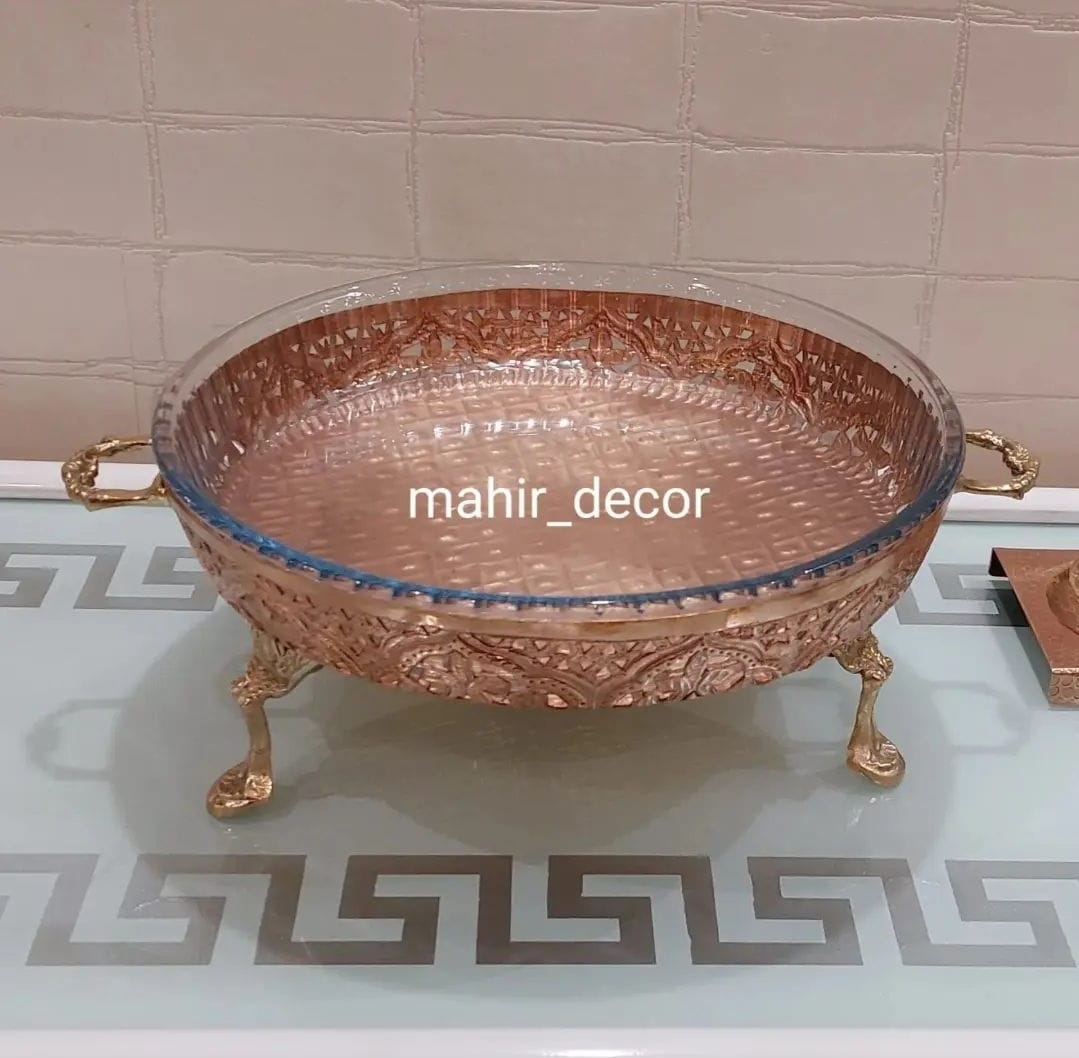 Copper serving dish