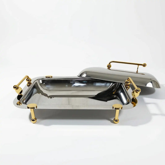 Rectangular food serving dish
