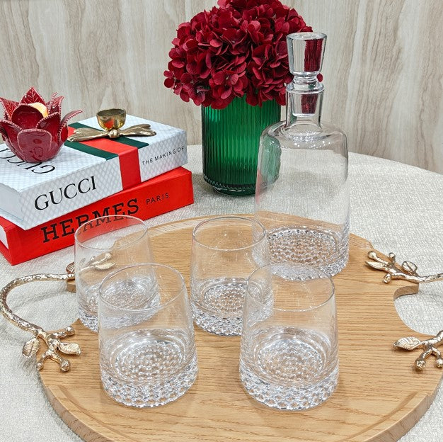 Crystal Bottle with Glass Set