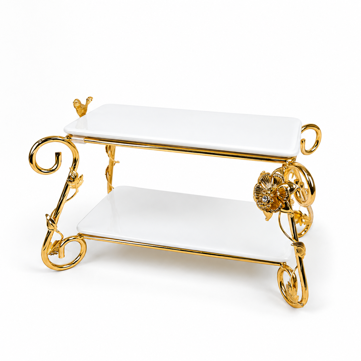 Gold-accented 2-tier