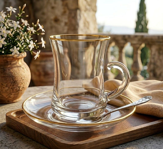 Lumina Tea Set with Saucers