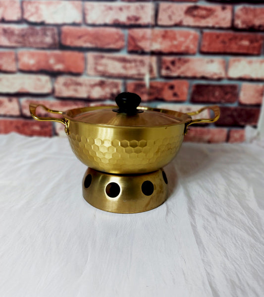 Stainless steel serving pot