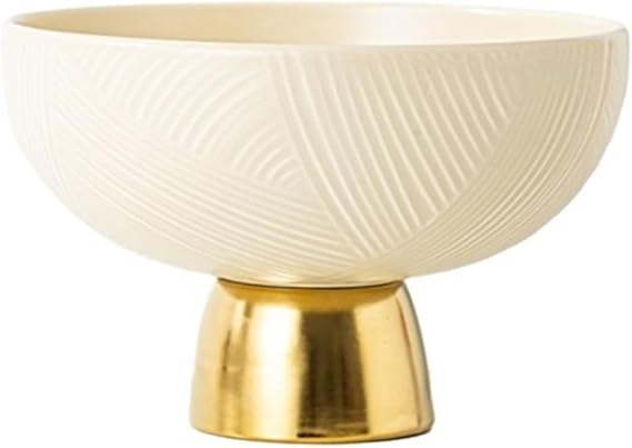 Ceramic bowl with textured wave pattern