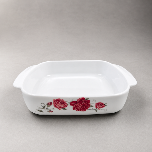 Rose Bloom Rectangular Baking Dish Set – 2 PC