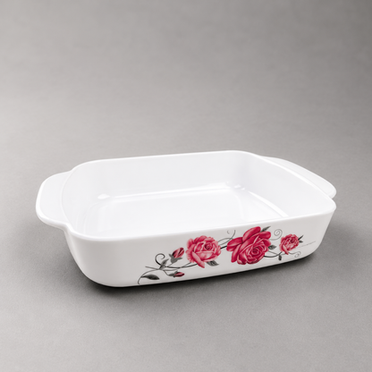 Rose Bloom Rectangular Baking Dish Set – 2 PC