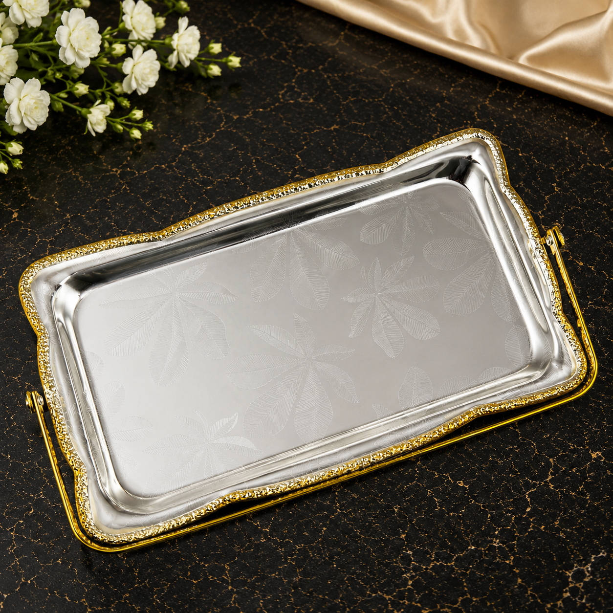Gilded-Edge Serving Platter
