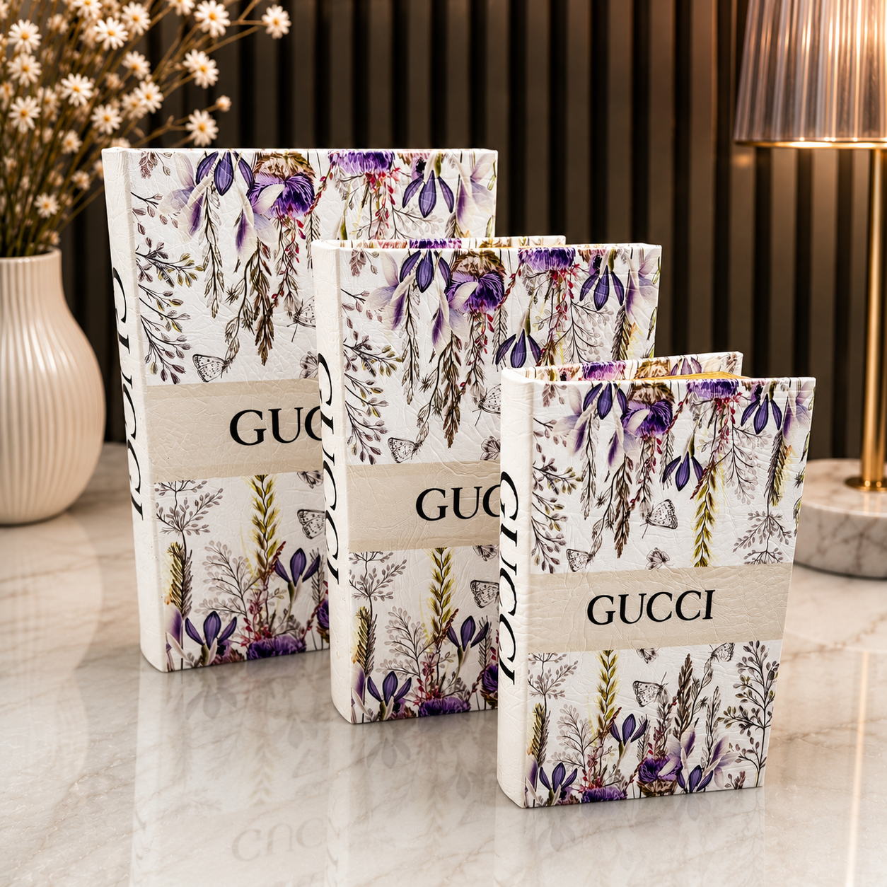 Gucci Floral Decorative Book & Storage Box 3PC-SET
