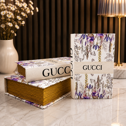 Gucci Floral Decorative Book & Storage Box 3PC-SET