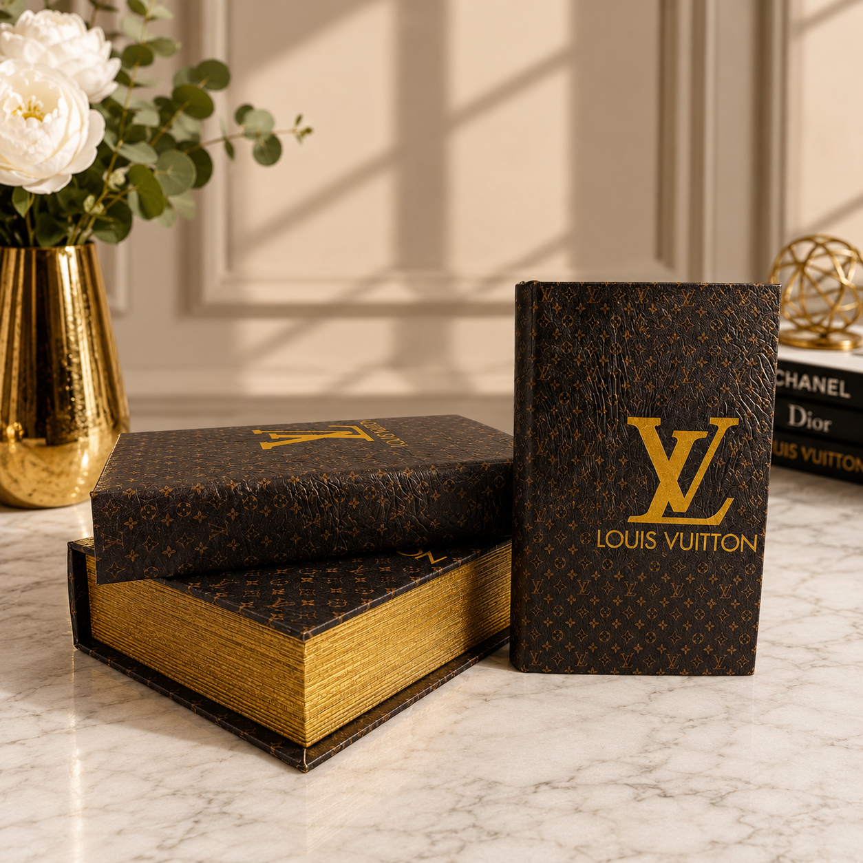 LV Decorative Book & Storage Box 3PC-SET