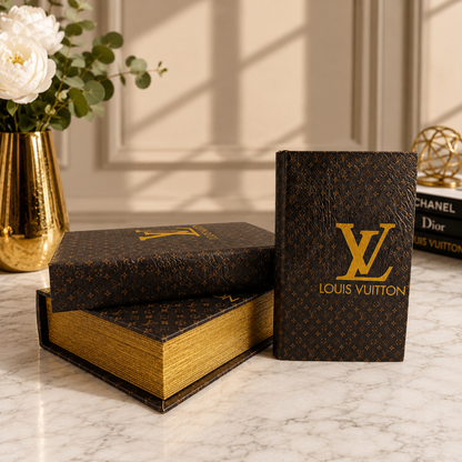 LV Decorative Book & Storage Box 3PC-SET