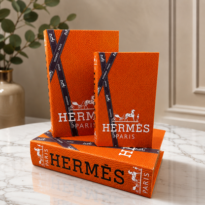 Hermes Decorative Book & Storage Box 3PC-SET