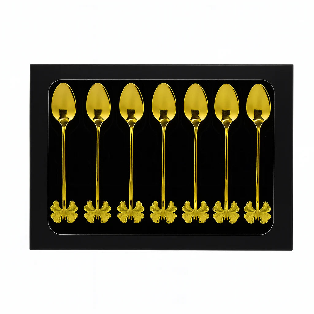 6 Pcs Golden Spoon Set