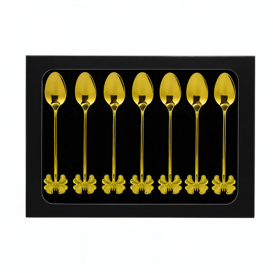 6 Pcs Golden Spoon Set