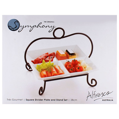 Symphony serving dishes with stands