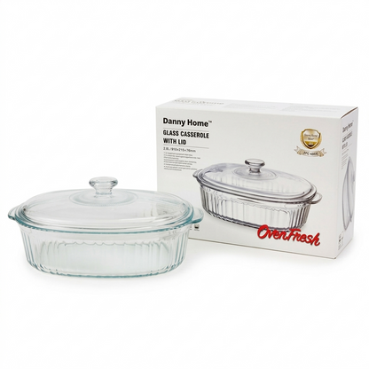 Danny Home Glass Casserole with Lid 2.8L