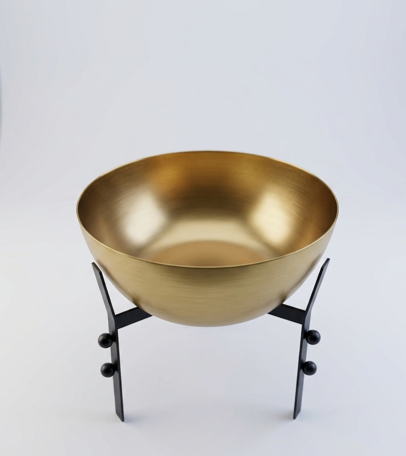 Golden Serving Bowl