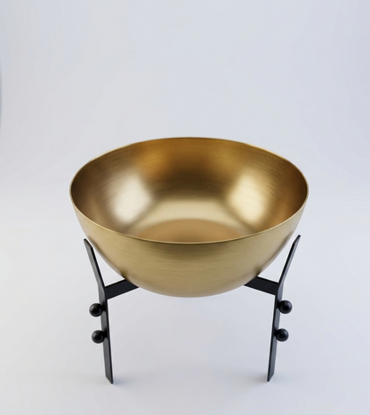Golden Serving Bowl