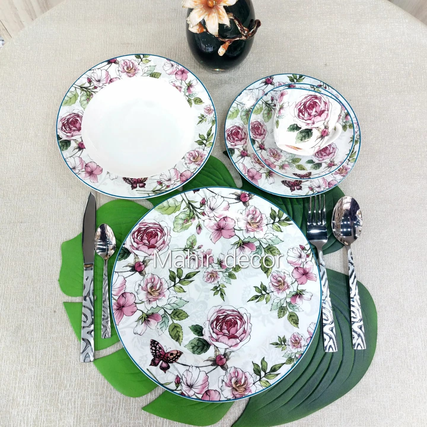 "Breakfast set" floral