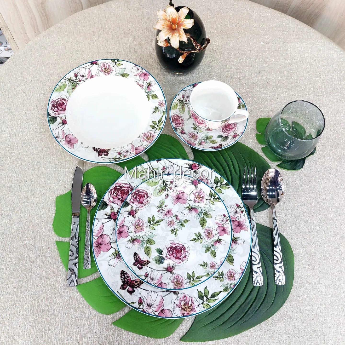 "Breakfast set" floral