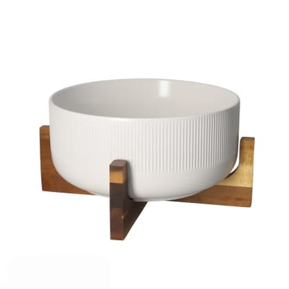 salad bowl with wooden frame