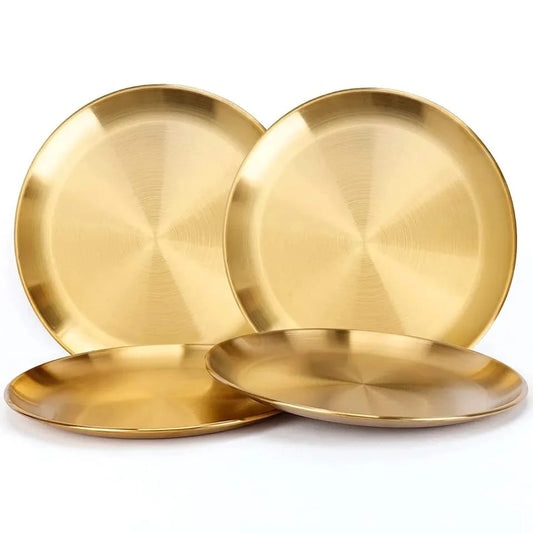 Golden Stainless Steel Platters