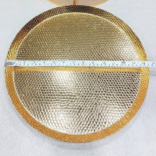 Hammered platter with lid